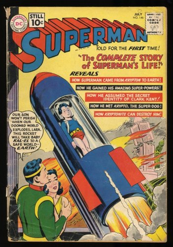 Cover Scan: Superman #146 GD 2.0 Krypto! Lori Lemaris! Otto Binder! 1961! - Item ID #296072