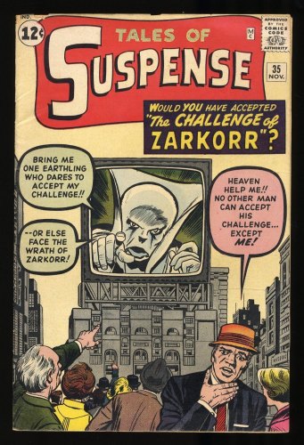 Cover Scan: Tales Of Suspense #35 VG/FN 5.0 Watcher Prototype Fantastic Four! - Item ID #296076