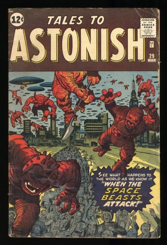 Cover Scan: Tales To Astonish #29 VG- 3.5 Jack Kirby/Dick Ayers Cover! Steve Ditko Art! - Item ID #296090