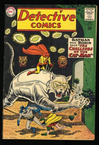 Cover Scan: Detective Comics #311 VG- 3.5 1st Silver Age Catman! Dillin/Moldoff Cover! - Item ID #296091