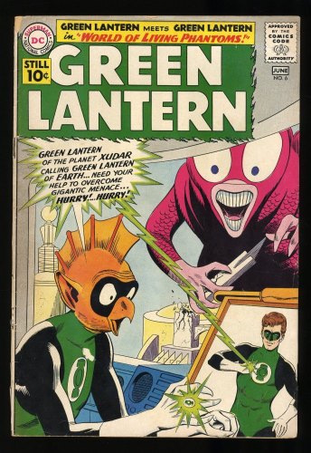 Cover Scan: Green Lantern #6 GD+ 2.5 1st Appearance of Tomar! Kane/Giella Cover! 1961! - Item ID #296096