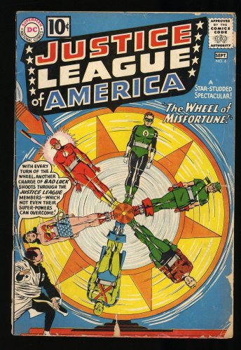 Cover Scan: Justice League Of America #6 GD/VG 3.0 1st Amos Fortune! Sekowsky/Anderson! - Item ID #296105