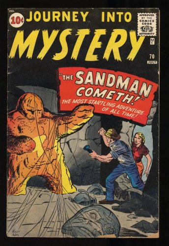 Cover Scan: Journey Into Mystery #70 GD/VG 3.0 The Sandman Cometh! Jack Kirby! - Item ID #296416