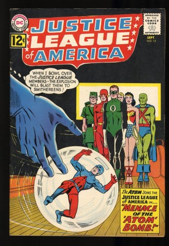 Cover Scan: Justice League Of America #14 FN- 5.5  Mister Memory Appearance! - Item ID #296423