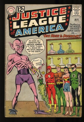 Cover Scan: Justice League Of America #11 VG- 3.5 Lord Of Time Appearance! - Item ID #296425