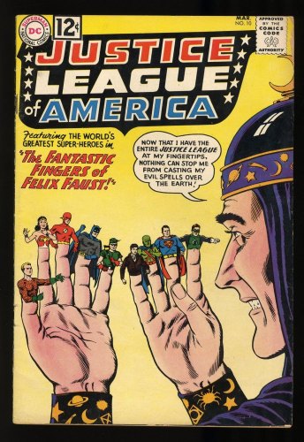 Cover Scan: Justice League Of America #10 VG+ 4.5 1st Appearance Felix Faust! - Item ID #296426