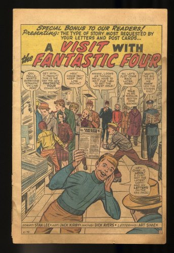 Cover Scan: Fantastic Four #11 CV 0.1 Coverless Complete 1st Impossible Man! Sub-Mariner! - Item ID #296453