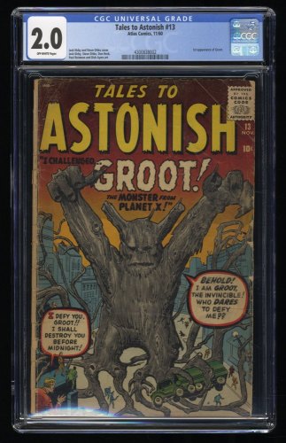 Cover Scan: Tales To Astonish #13 CGC GD 2.0 Off White 1st Groot Guardians of the Galaxy! - Item ID #297138