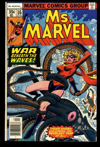 Cover Scan: Ms. Marvel #16 FN/VF 7.0 1st Cameo Appearance Mystique! Scarlet Witch - Item ID #299311