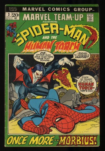 Cover Scan: Marvel Team-up #3 FN+ 6.5 Morbius! Human Torch! Spider-Man! - Item ID #299360