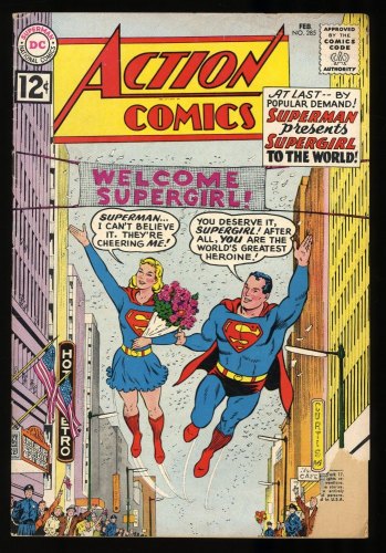 Cover Scan: Action Comics #285 GD+ 2.5 Supergirl's first solo adventure! - Item ID #299517