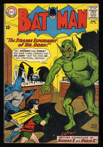 Cover Scan: Batman #154 VG+ 4.5 "Danger Strikes Four" Kane/Paris Cover - Item ID #299528