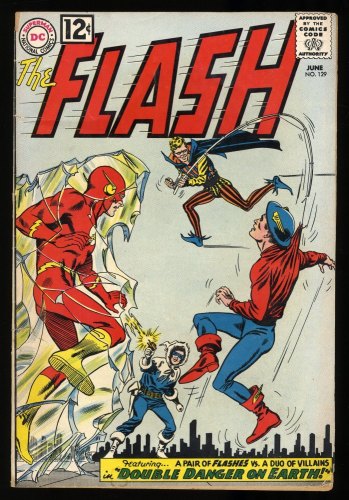 Cover Scan: Flash #129 VG 4.0 2nd Appearance of Golden Age Flash! - Item ID #299541