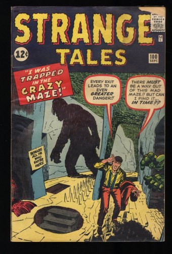 Cover Scan: Strange Tales #100 VG- 3.5 Stan Lee Script! Jack Kirby Art! - Item ID #299554