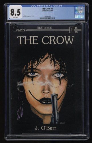 Cover Scan: Crow (1989) #1 CGC VF+ 8.5 White Pages Caliber Press! James OBarr Cover Art! - Item ID #299653