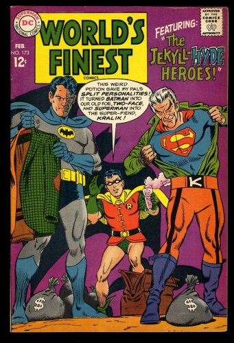 Cover Scan: World's Finest Comics #173 VF- 7.5 Batman Superman! 1st Silver Age Two-Face! - Item ID #299816