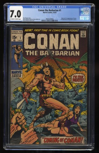 Cover Scan: Conan The Barbarian #1 CGC FN/VF 7.0 1st App! Windsor-Smith Cover! - Item ID #300602