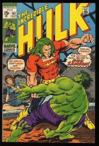 Cover Scan: Incredible Hulk (1962) #141 FN+ 6.5 1st Appearance Doc Samson!!  Trimpe Cover - Item ID #300650