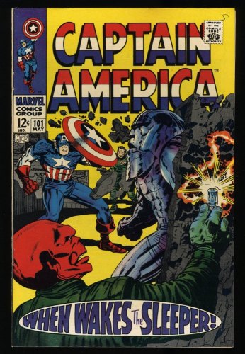Cover Scan: Captain America #101 VF+ 8.5 Red Skull Nick Fury Sleeper Appearances! - Item ID #302360