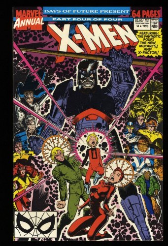 Cover Scan: X-Men Annual #14 NM 9.4 1st Appearance Cameo Gambit! Key Issue! - Item ID #305116