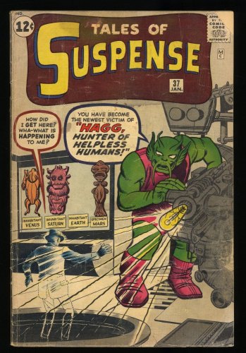 Cover Scan: Tales Of Suspense #37 GD+ 2.5 Stan Lee Steve Ditko Pre-Hero Marvel! - Item ID #306642