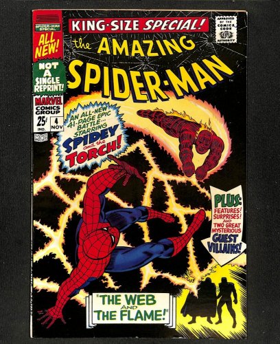 Cover Scan: Amazing Spider-Man Annual #4 VF- 7.5 Human Torch! Mysterio! - Item ID #306863