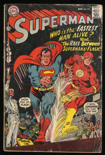 Cover Scan: Superman #199 GD 2.0 1st Flash race with Superman! Justice League Appearance! - Item ID #307378