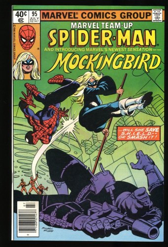 Cover Scan: Marvel Team-up #95 NM- 9.2 Variant 1st Appearance Mockingbird! Spider-Man! - Item ID #307896