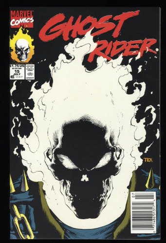 Cover Scan: Ghost Rider #15 NM+ 9.6 Newsstand Variant Glow in the Dark Cover! - Item ID #308308