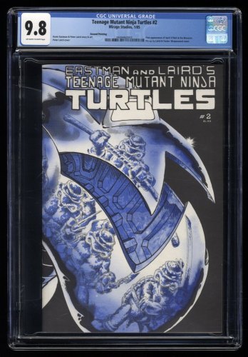 Cover Scan: Teenage Mutant Ninja Turtles #2 CGC NM/M 9.8 2nd Print 1st April O'Neil! - Item ID #308606