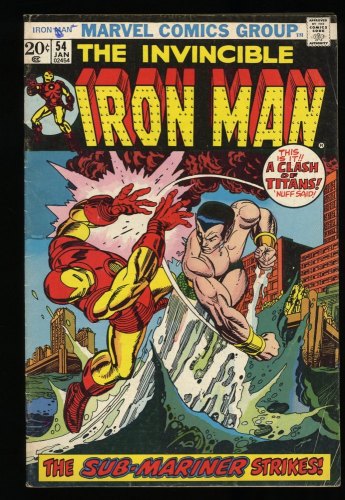 Cover Scan: Iron Man #54 VG+ 4.5 1st Appearance Moondragon! Marvel! Gil Kane Cover! - Item ID #308622