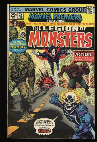 Cover Scan: Marvel Premiere #28 VG+ 4.5 1st Legion of Monsters Ghost Rider Morbius! - Item ID #308640