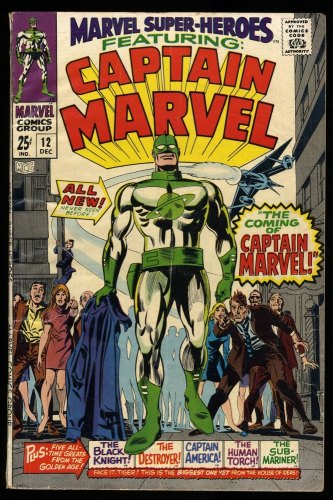 Cover Scan: Marvel Super-Heroes #12 VG+ 4.5 1st Appearance Captain Marvel! - Item ID #308643