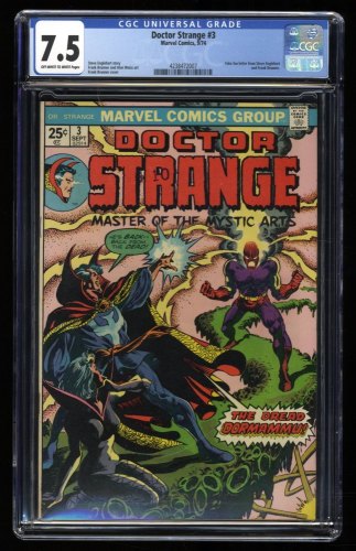 Cover Scan: Doctor Strange #3 CGC VF- 7.5 Off White to White Brunner Cover! - Item ID #308745