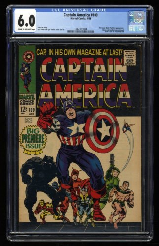 Cover Scan: Captain America #100 CGC FN 6.0 1st Issue! Black Panther Appearance! - Item ID #308760
