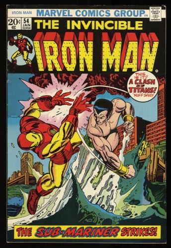 Cover Scan: Iron Man #54 VF- 7.5 1st Appearance Moondragon! Marvel! Gil Kane Cover! - Item ID #309229
