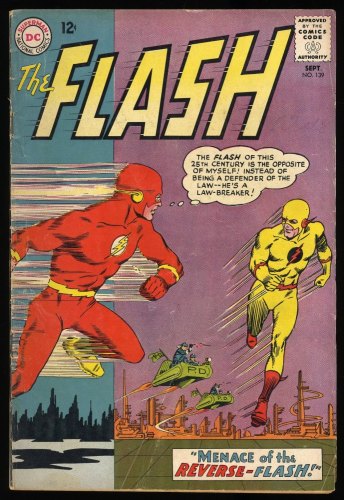 Cover Scan: Flash #139 VG- 3.5 1st Appearance and Origin Reverse Flash! - Item ID #309237
