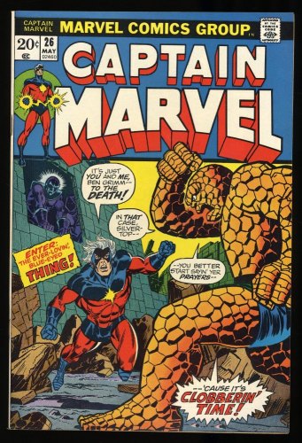 Cover Scan: Captain Marvel (1968) #26 VF+ 8.5 1st Thanos Cover Appearance! - Item ID #312099