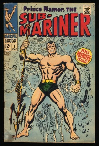 Cover Scan: Sub-Mariner (1968) #1 VG 4.0 Origin Retold! Fantastic Four cameo! - Item ID #312969