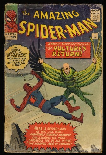 Cover Scan: Amazing Spider-Man #7 FA/GD 1.5 2nd Full Appearance of Vulture! - Item ID #313069