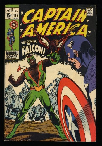 Cover Scan: Captain America #117 FN+ 6.5 1st Appearance Falcon! Stan Lee! - Item ID #313115