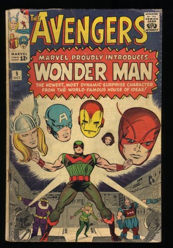 Cover Scan: Avengers #9 VG 4.0 1st Appearance of Silver Age Wonder Man! - Item ID #313126