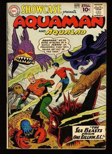 Cover Scan: Showcase #31 VF- 7.5 Aquaman! Aqualad! Dillin/Moldoff Cover! - Item ID #313374