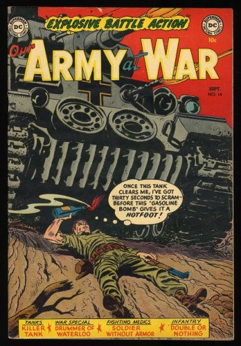 Cover Scan: Our Army at War #14 FN- 5.5 Jerry Grandenetti Cover! - Item ID #313377