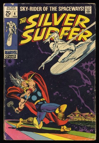 Cover Scan: Silver Surfer #4 GD/VG 3.0 vs Thor! Loki Appearance! Iconic Book! - Item ID #313991