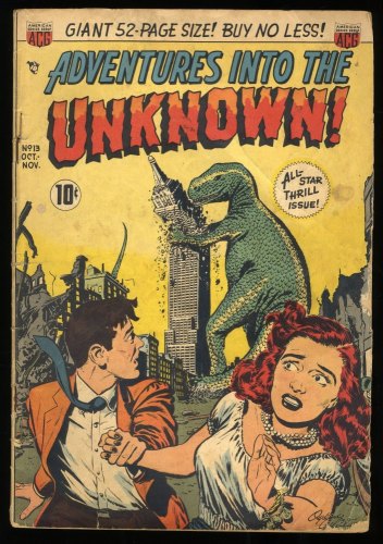 Cover Scan: Adventures Into The Unknown #13 GD 2.0 "Beware the Jabberwock!" - Item ID #315592