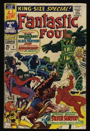 Cover Scan: Fantastic Four Annual #5 FN+ 6.5 1st Solo Silver Surfer! Psycho-Man! - Item ID #315628