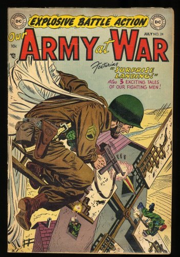 Cover Scan: Our Army at War #24 FN 6.0 Irv Novick Cover! - Item ID #316107