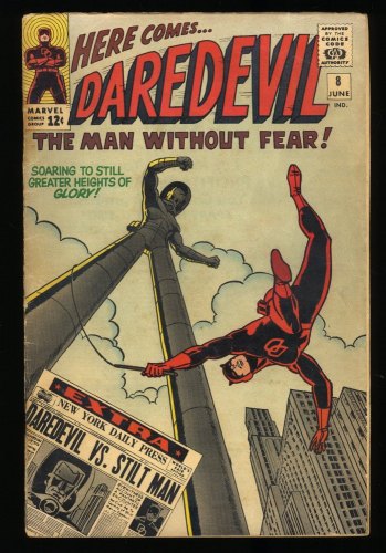 Cover Scan: Daredevil #8 VG+ 4.5 1st Appearance of Stilt-Man! - Item ID #316267