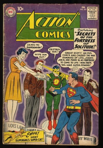 Cover Scan: Action Comics #261 GD/VG 3.0 1st Streaky Super Cat! Super-Girl Apperance! - Item ID #316808